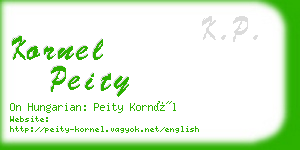 kornel peity business card